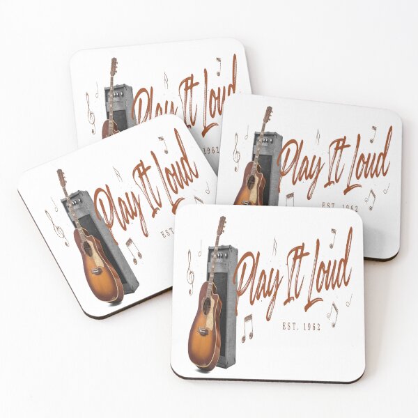 Item preview, Play It Loud – Vintage Acoustic Guitar Est 1962 Design designed and sold by Midnight Veil Designs.