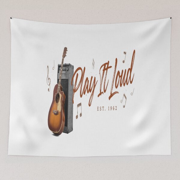 Item preview, Play It Loud – Vintage Acoustic Guitar Est 1962 Design designed and sold by Midnight Veil Designs.