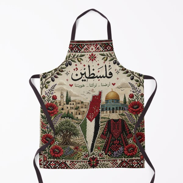 Item preview, Traditional Palestinian Tatreez Pattern | Folk Embroidery Cross Stitch Art designed and sold by BrainCurves.
