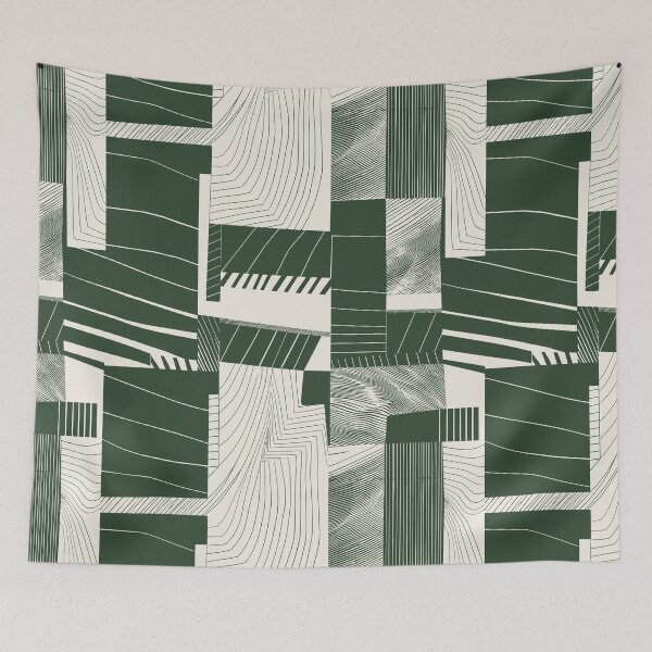 Item preview, Forest Green Modern Abstract Geometric Pattern designed and sold by Aniko Tulipan.