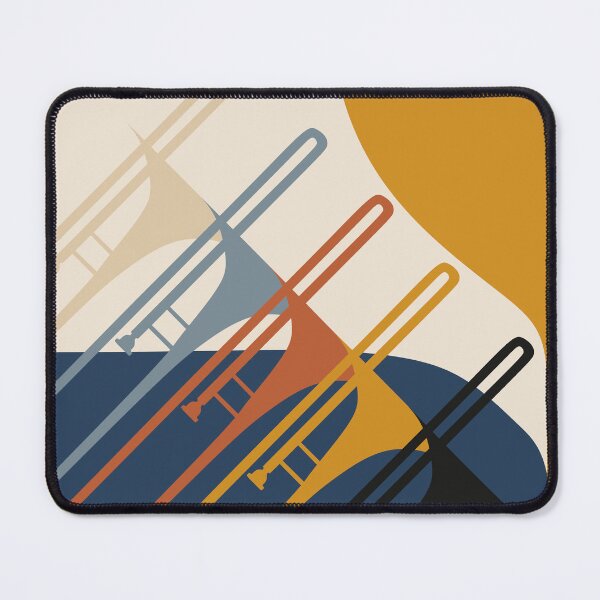 Item preview, Minimalist Trombone Harmony | Mid-Century Modern Jazz Art | Bauhaus Brass Instrument Print | Abstract Music Decor designed and sold by Studio pod Burom.