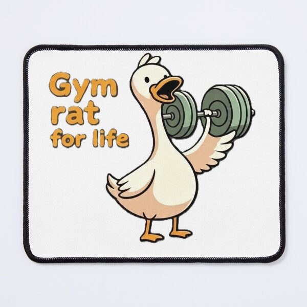 Item preview, Funny Duck Weightlifting - Gym Rat For Life Fitness Art designed and sold by ZINO WORLD.