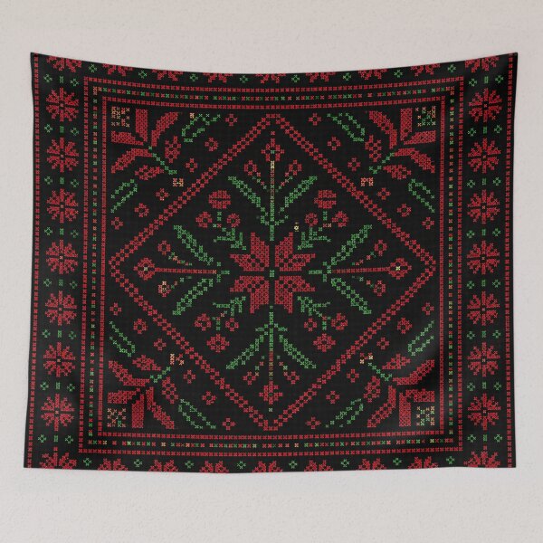 Item preview, Authentic Palestinian Tatreez | Traditional Cross Stitch Embroidery Design designed and sold by BrainCurves.