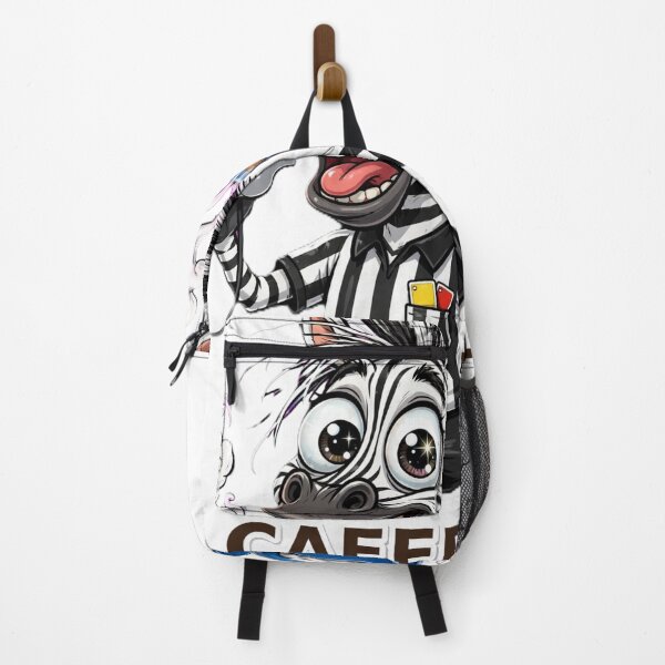 Item preview, Funny Football Referee Zebra Caffeine Cards Chaos designed and sold by Surviving Monday Club.