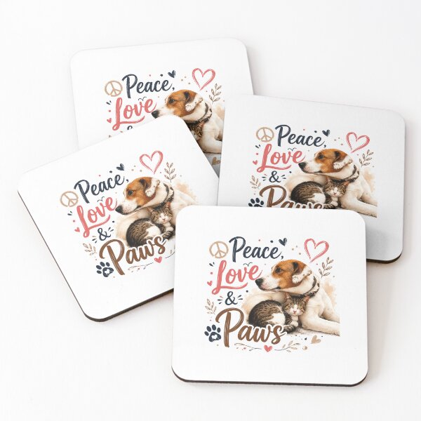 Item preview, Peace, Love & Paws designed and sold by KrithigaArts.