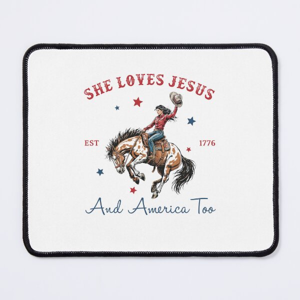 Item preview, She Loves Jesus and America Too Retro designed and sold by nosu-art-pod.