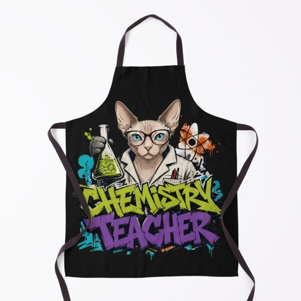 Item preview, Chemistry Teacher Sphynx Cat Graffiti Street Art T-Shirt | Funny Science Professor Cat STEM Teacher Gift designed and sold by illeN-Art-World.