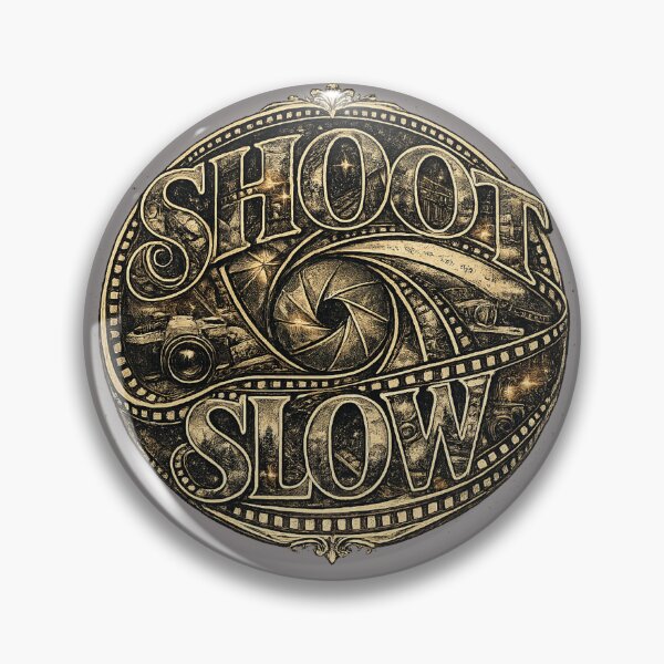 Item preview, Shoot Slow | Circular Analog Photography Typography designed and sold by Golden Era Studio.
