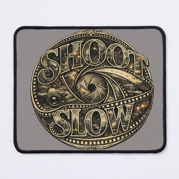 Item preview, Shoot Slow | Circular Analog Photography Typography designed and sold by Golden Era Studio.