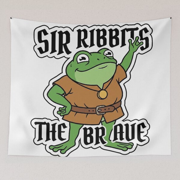 Item preview, Frog Knight Medieval Hero - Sir Ribbits the Brave designed and sold by Wanderquill Studio.