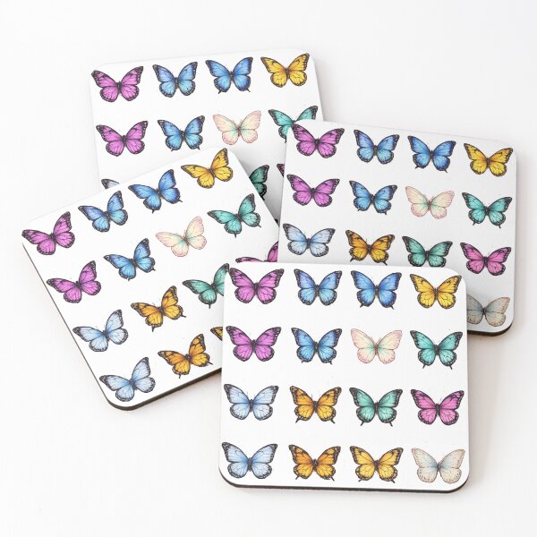 Item preview, Colorful Butterfly Set Vintage Aesthetic Monarch Pastel Insects designed and sold by Rehnair.