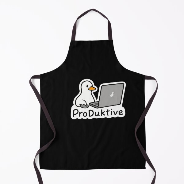 Item preview, ProDuktive Cute Duck Working on Laptop - Funny Office and Work Design designed and sold by jeshands.