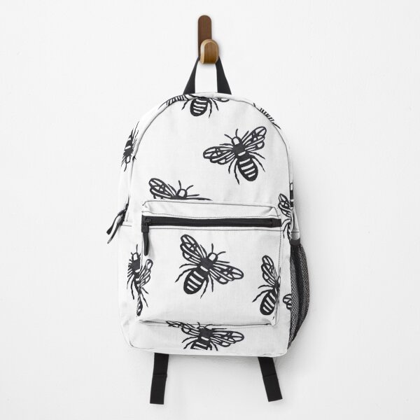 Item preview, Stylized Bees Pattern - Black Ink Insect Drawing designed and sold by BlackNordicLines.