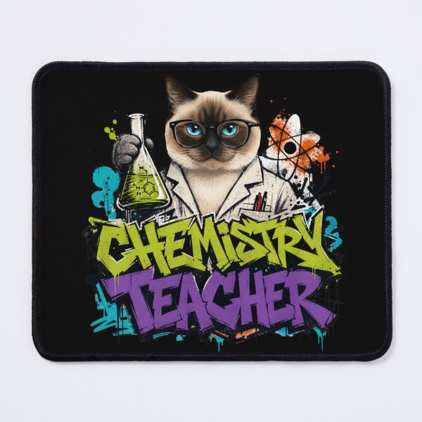 Item preview, Chemistry Teacher Siamese Cat Graffiti Street Art T-Shirt | Funny Science Professor Cat STEM Teacher Gift designed and sold by illeN-Art-World.