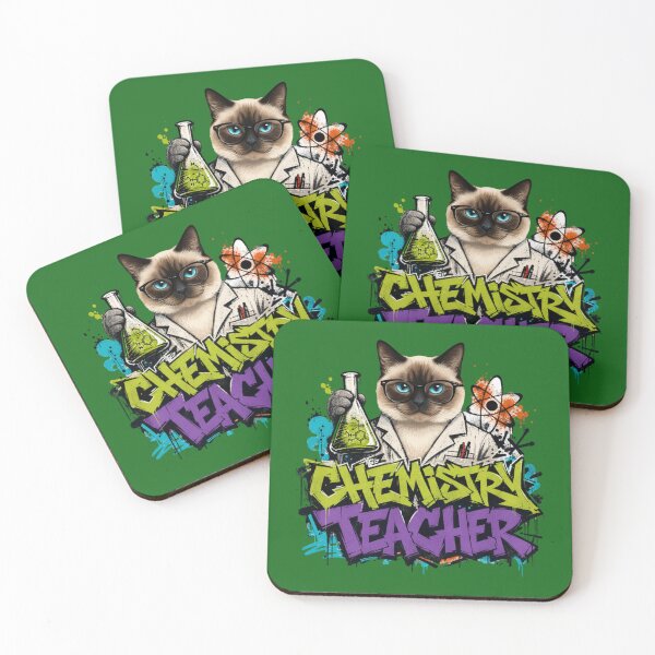 Item preview, Chemistry Teacher Siamese Cat  Graffiti Street Art T-Shirt | Funny Science Professor Cat STEM Teacher Gift designed and sold by illeN-Art-World.