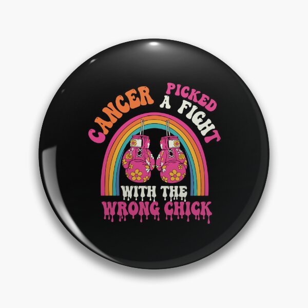 Item preview, Cancer Picked A Fight With The Wrong Chick Cancer Awareness Female Warrior Survivor designed and sold by PopStars1993.