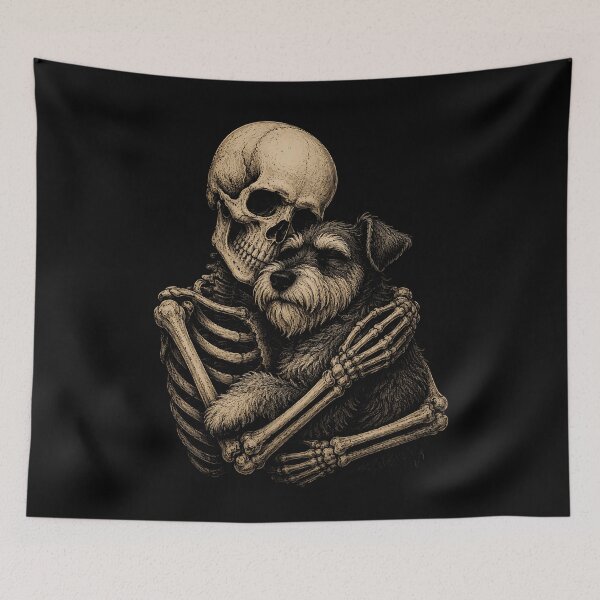 Item preview, Skeleton and Dog Embrace Art for Pet Lovers Halloween designed and sold by rafaeltto.