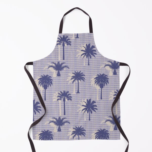 Item preview, Retro Indigo Tropical Palms Seamless Pattern designed and sold by MammothArt.