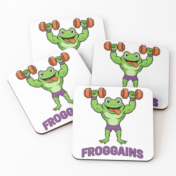 Item preview, Froggains - Funny Gym Frog Weightlifting Fitness Design designed and sold by PunnnIntended.