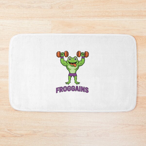 Item preview, Froggains - Funny Gym Frog Weightlifting Fitness Design designed and sold by PunnnIntended.