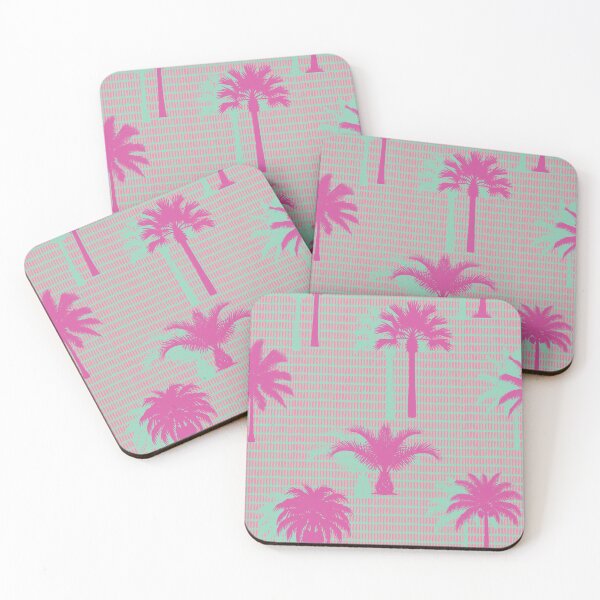 Item preview, Retro Hot Pink Tropical Palms Seamless Pattern designed and sold by MammothArt.