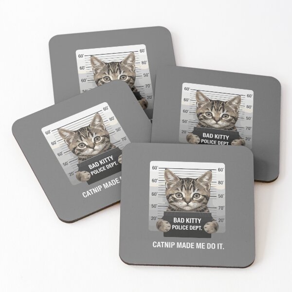 Item preview, Bad Kitty Police Dept. Catnip Made Me Do It. Funny Cat Lover Pet Owner designed and sold by SofiBlair.