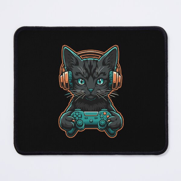 Item preview, Cat Gamer Controller Headset Gaming Feline Player designed and sold by SofiBlair.