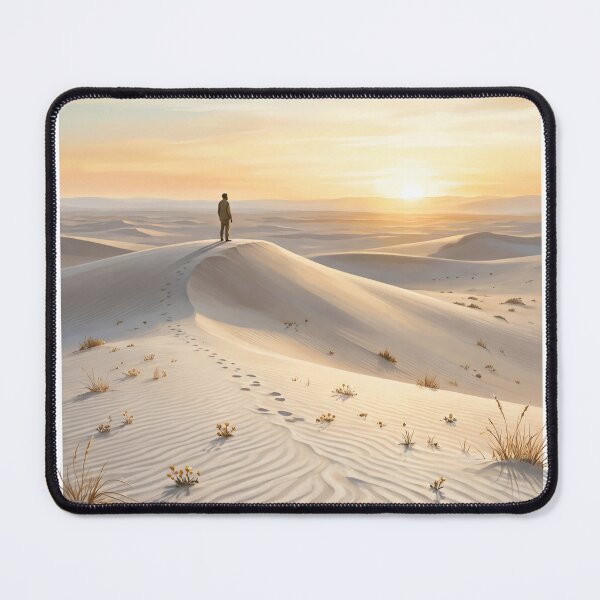 Item preview, The Silent Desert | Premium Desert Mindfulness Illustration | Minimalist Sunrise Wall Art | Inspirational Nature T-Shirt designed and sold by SAJ Design Studio.