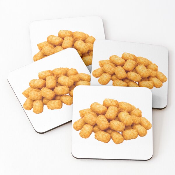 Artikelvorschau, Goldene Kartoffelpuffer auf weißem Hintergrund entworfen und verkauft von PriyankaSonara.