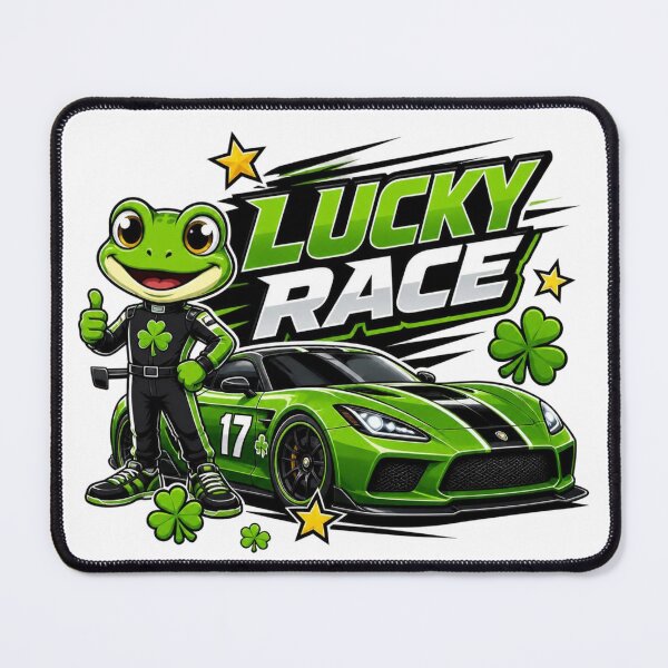 Item preview, Lucky Race Cute Racing Graphic PNG | Original Kawaii Sports Car Mascot Sticker | Retro Streetwear Automotive Design designed and sold by Stylestickers55.