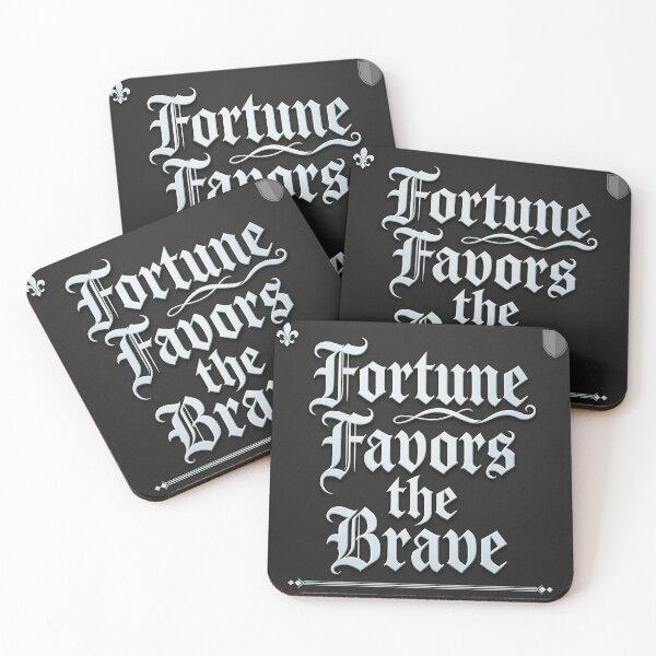 Item preview, Fortune Favors the Brave Gothic White Design designed and sold by DIUMERI.