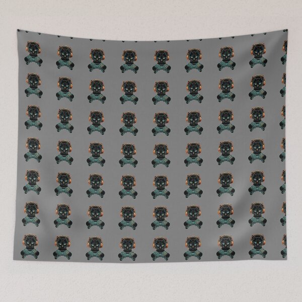 Item preview, Black Cat Gamer Video Game Player Feline designed and sold by SofiBlair.