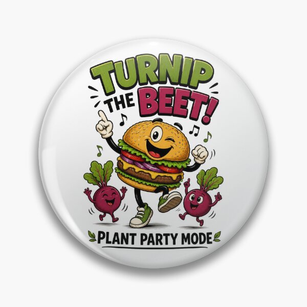 Item preview, Turnip the Beet Funny Vegan Burger Plant Party Design. designed and sold by The-T-In-Retro.