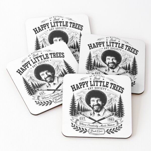 Item preview, Bob Ross Happy Little Trees Vintage Engraving Nature Art designed and sold by karamram.