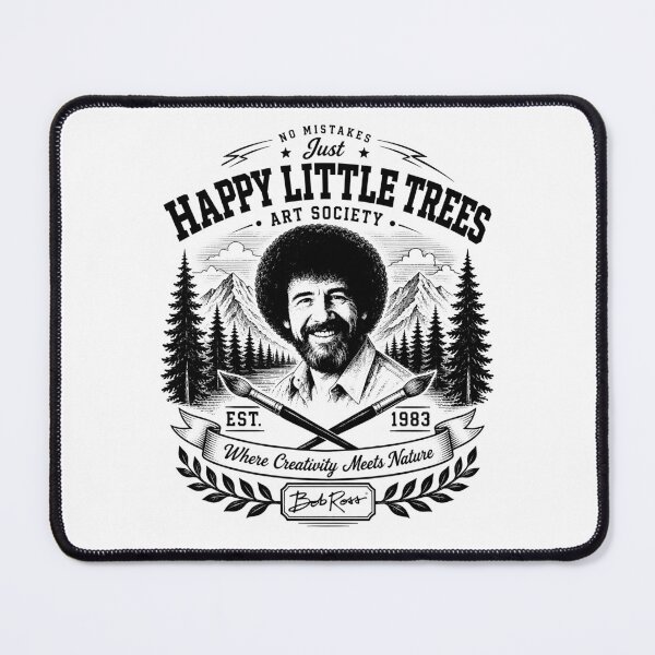 Item preview, Bob Ross Happy Little Trees Vintage Engraving Nature Art designed and sold by karamram.