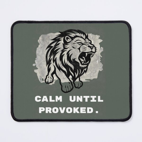 Item preview, Calm Until Provoked Lion designed and sold by AhmadAnnaPrints.