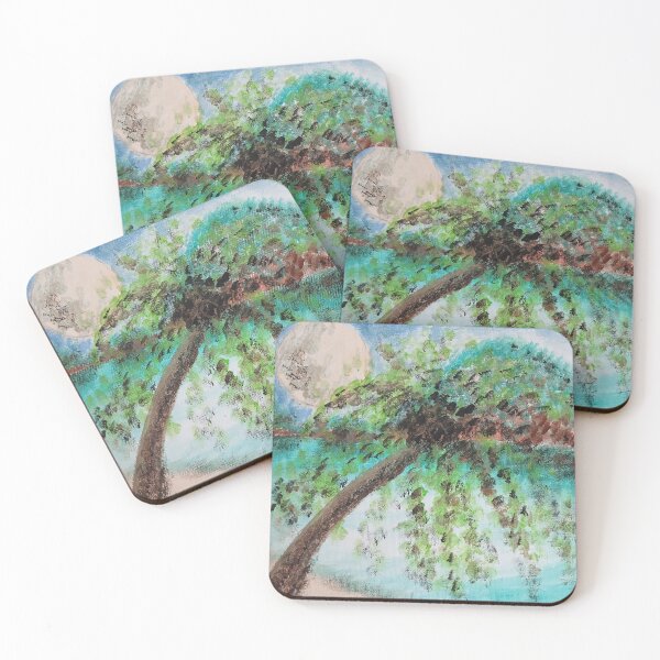Item preview, Tropical Sea with Palm Tree designed and sold by Aquamarineelle.