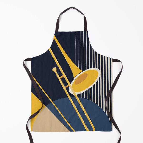Item preview, Minimalist Bauhaus Trombone Print | Mid-Century Modern Jazz Art | Abstract Brass Instrument Geometric Print | Music Lover Gift designed and sold by Studio pod Burom.