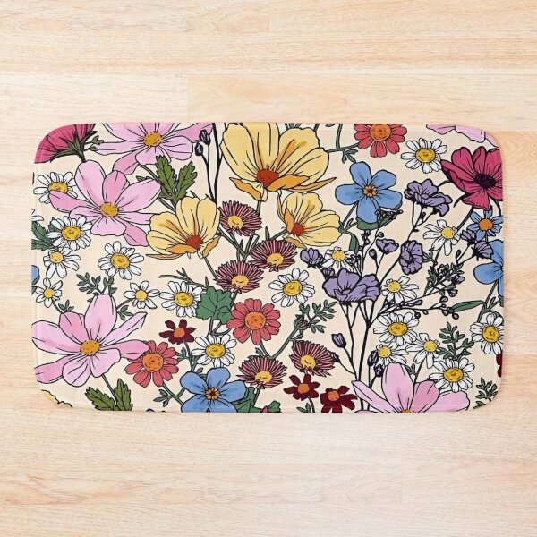 Item preview, A Lush and Vibrant Floral Design Featuring A Bountiful Array of Multicolored Blooms Against A Soft Creamy Background designed and sold by Matt_Smith.