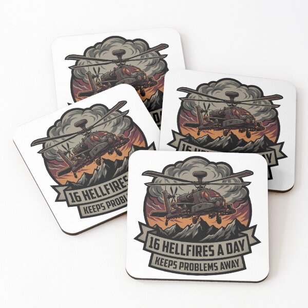 Item preview, AH-64 Hellfires A Day Keeps Problems Away Tactical Humor designed and sold by ArtDreams92.