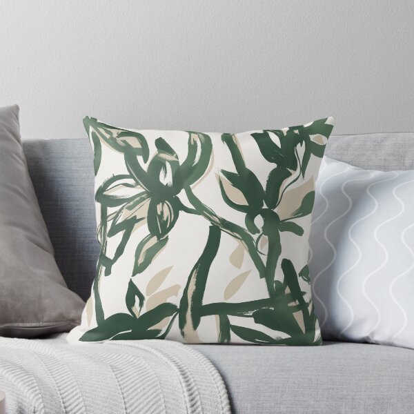 Item preview, Forest Green Painterly Botanical Pattern designed and sold by Aniko Tulipan.