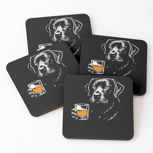 Item preview, Labrador Retriever Drinking Whiskey Funny Dog Meme designed and sold by studio-ssaam.