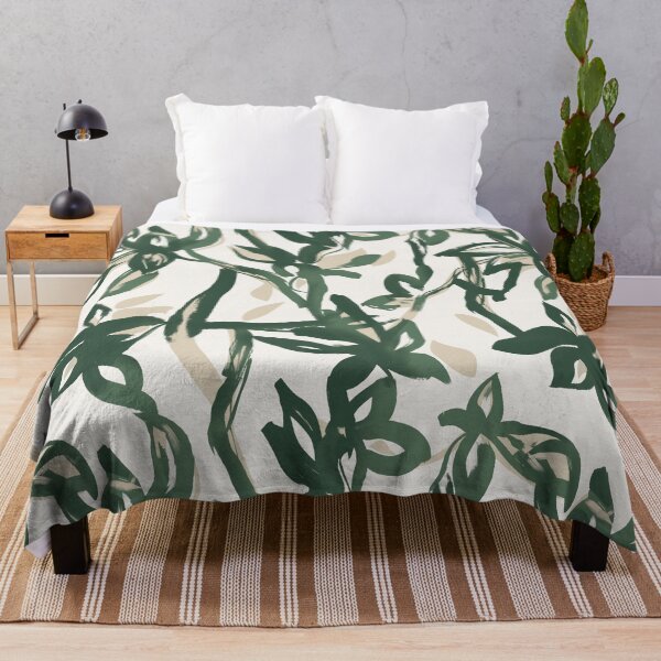 Item preview, Forest Green Painterly Botanical Pattern designed and sold by Aniko Tulipan.