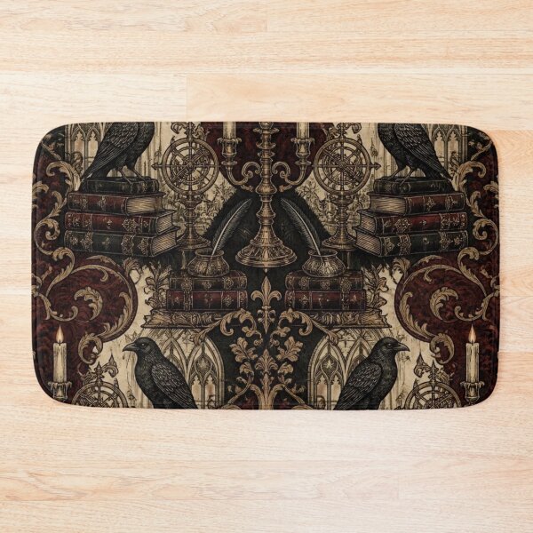 Item preview, Hallowed Halls Gothic Library Candlelight Damask designed and sold by StickyGuys.