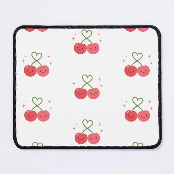 Item preview, Cute Kawaii Cherries Heart Stem Fruit Couple Sparkles Aesthetic designed and sold by Rehnair.