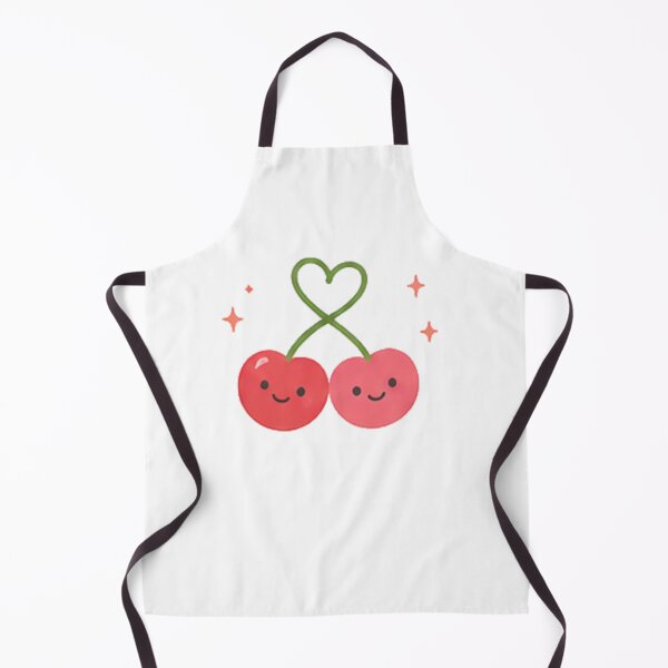 Item preview, Cute Kawaii Cherries Heart Stem Fruit Couple Sparkles Aesthetic designed and sold by Rehnair.