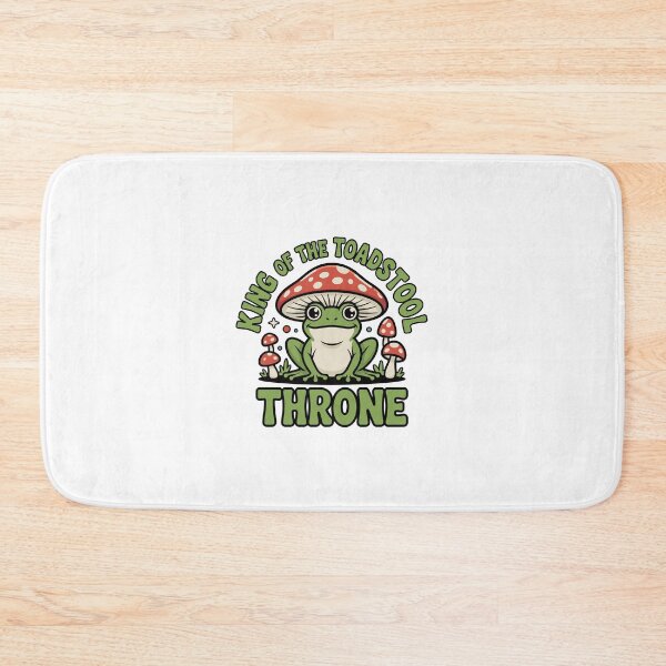 Item preview, Funny Frog Wearing Mushroom Hat - King Of The Toadstool Throne designed and sold by PunnnIntended.