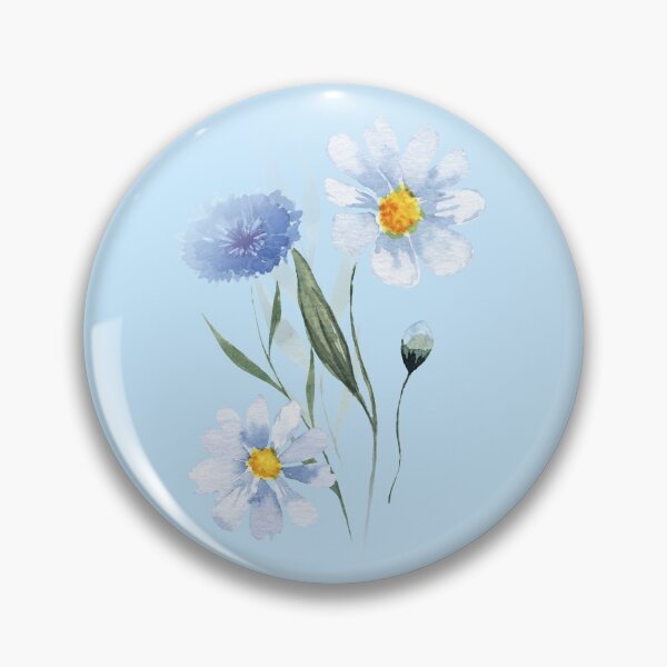 Item preview, Blue Watercolor Flowers designed and sold by alyciadeo.