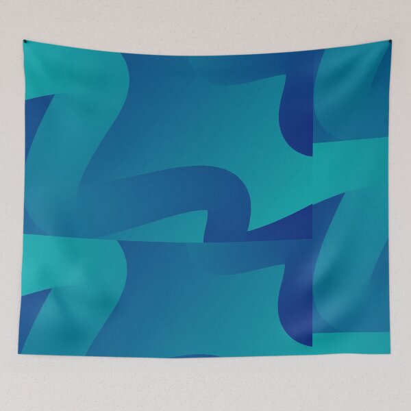 Item preview, Blue Curves Abstract designed and sold by unfrgttble.
