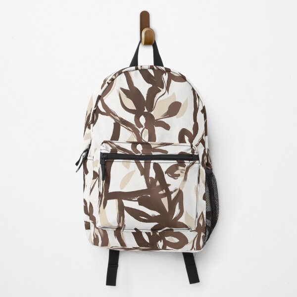 Item preview, Chocolate Brown Painterly Botanical Pattern designed and sold by Aniko Tulipan.